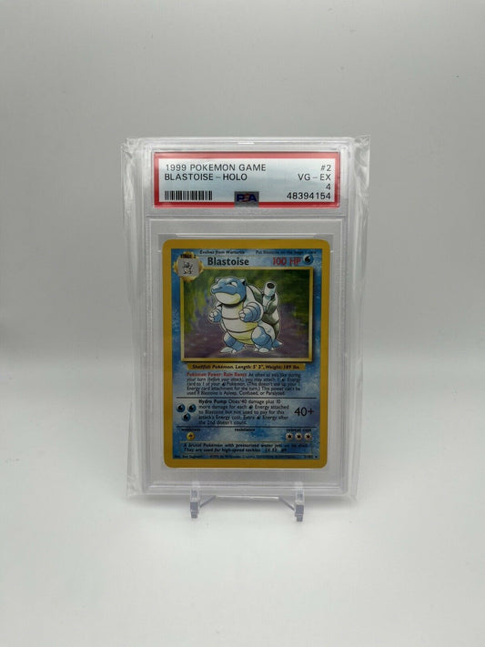 Base Set Blastoise Rare Holo PSA 4 Pokemon Card WOTC 1999 2/102 Vintage Tcg
