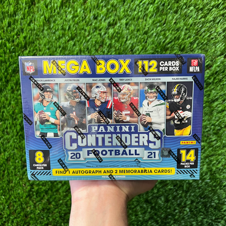 2021 Contenders Football Mega Box (1 Auto + 2 Memorabilia)