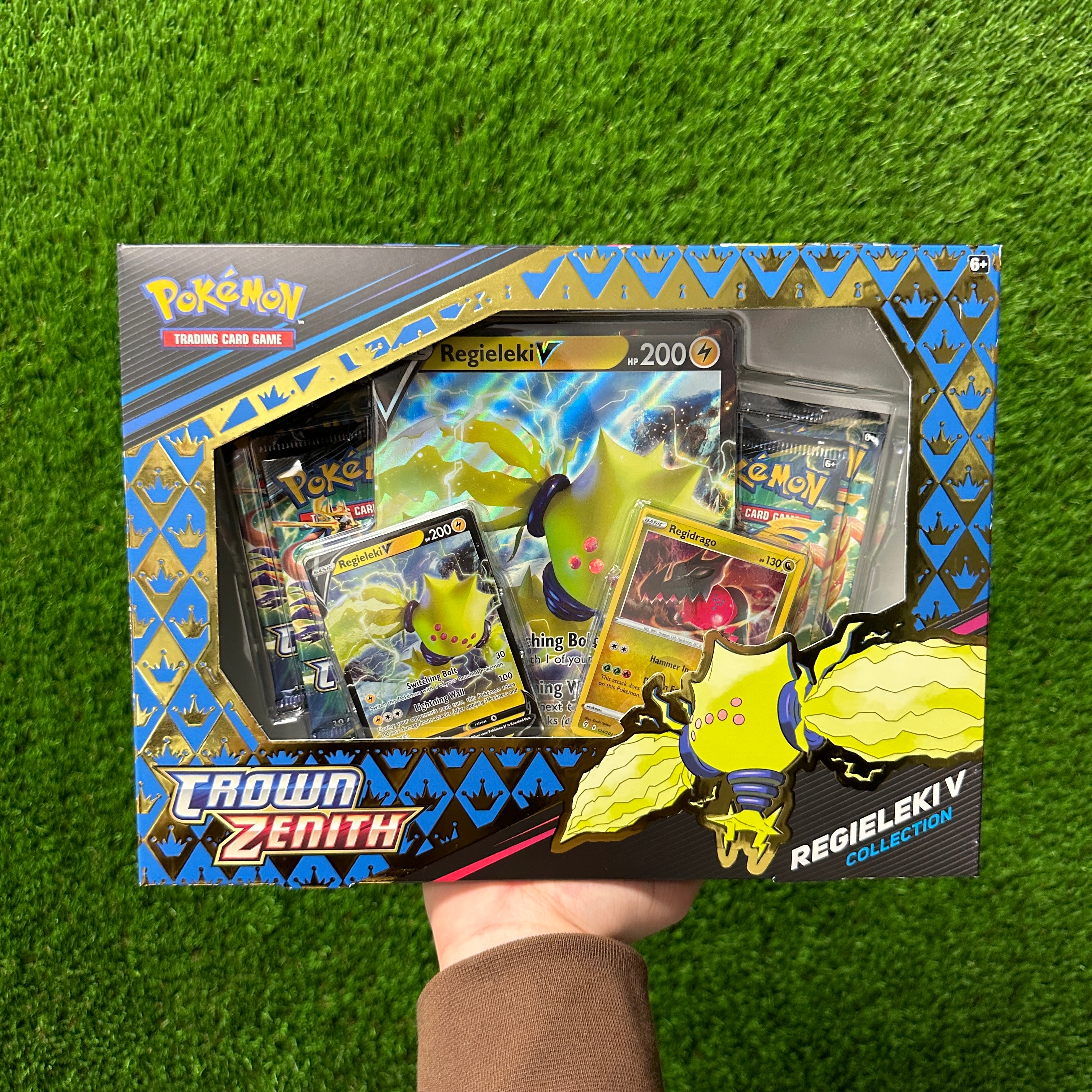 Pokémon TCG Crown Zenith Regidrago and Regieleki V Collection Box