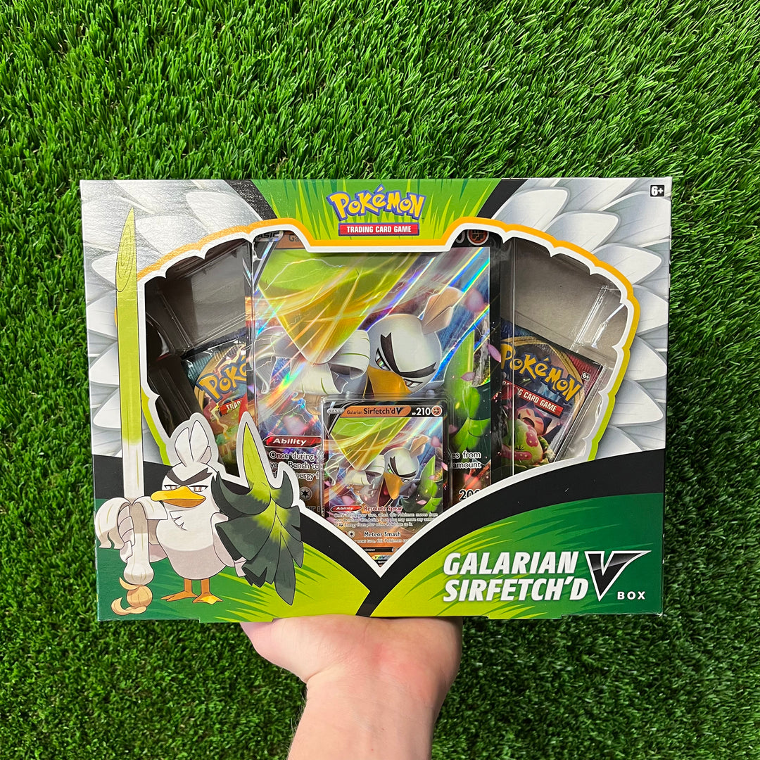 Pokémon Factory Sealed Galarian Sirfetch’d Box + Vaporeon GX hotsell Tin